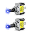 Blue LED Toggle Switch 2x 12V 30A SPST 3 Pin Metal Case for Car Boat Marine