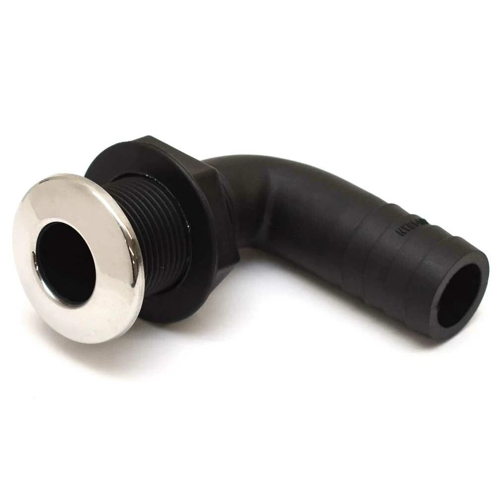 Carver Boat Thru Hull Elbow 7408407 - 90 Degree 1 1/8 Inch Stainless