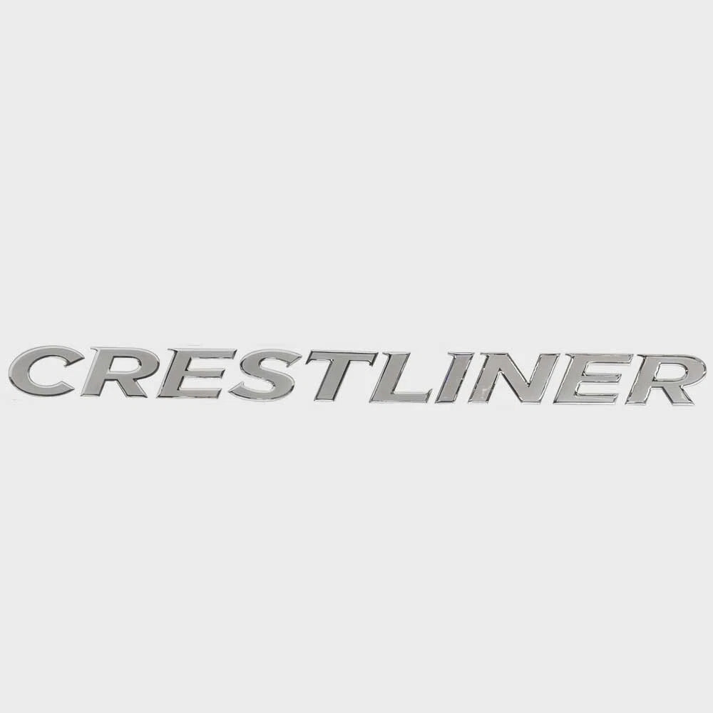 Crestliner Boat Raised Decal 2201995 - Silver Logo Sticker