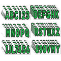 Boat Registration Identification Numbers Sticker Decals 4Sets of A-Z & 0-9 Green