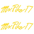 Lund Boat Letter Decal 1987940 - Yellow 2003 Mr. Pike 17 (pair)