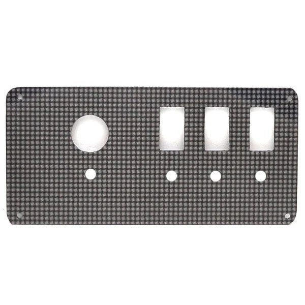 Hurricane Boat Blank Rocker Switch Panel - Black - Gray