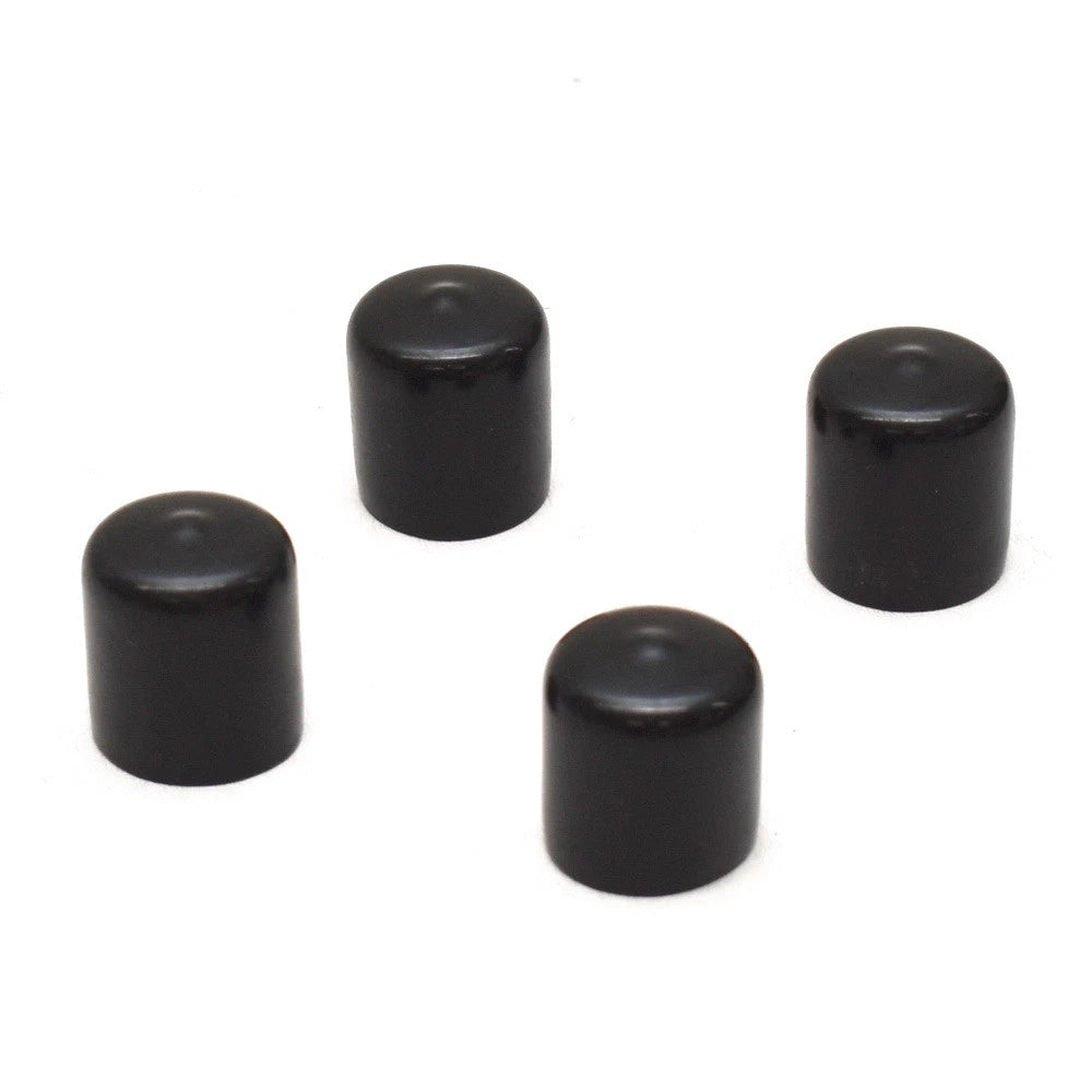 Boat Rod Holder End Caps - 1 Inch Black Vinyl (set of 4)