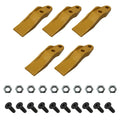 5 Pack: Skid Steer Unitooth with Hardware Fits Caterpillar Replaces 132-4720
