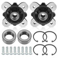 2-SET Front Wheel Hubs with Bearings Studs Kit for Polaris Ranger XP 900 2013-2019
