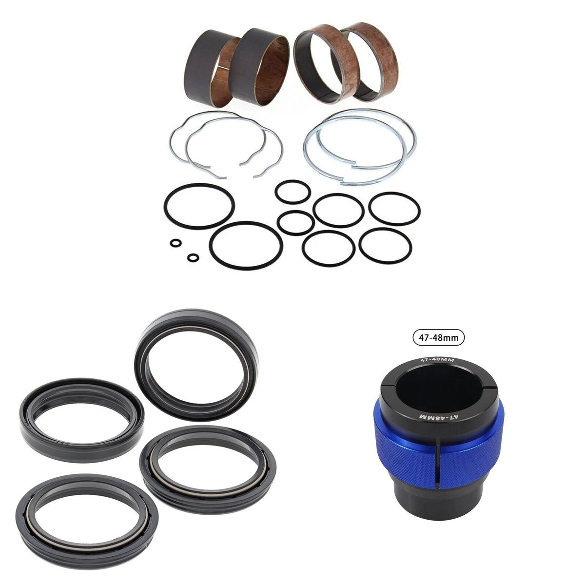 Complete Front Fork Rebuild Kit for Honda CRF250R 2009 56- with Driver