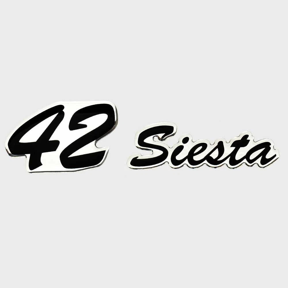 Hydra Sports Boat Raised Decal HS26052171 - 42 Siesta Silver Black