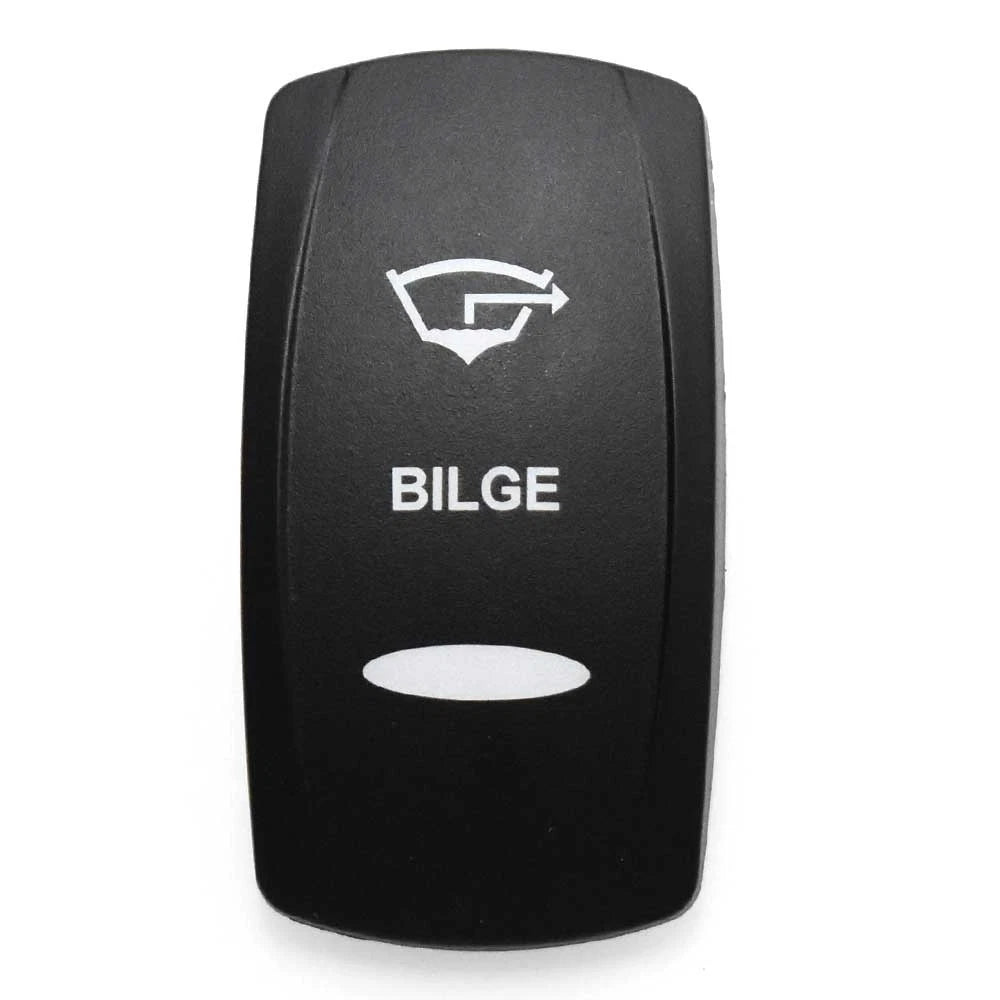 Boat Rocker Switch Cover - Bilge Actuator Black White