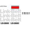 Link-Belt LS-2800 Excavator Decal Set with 24' of Stripe