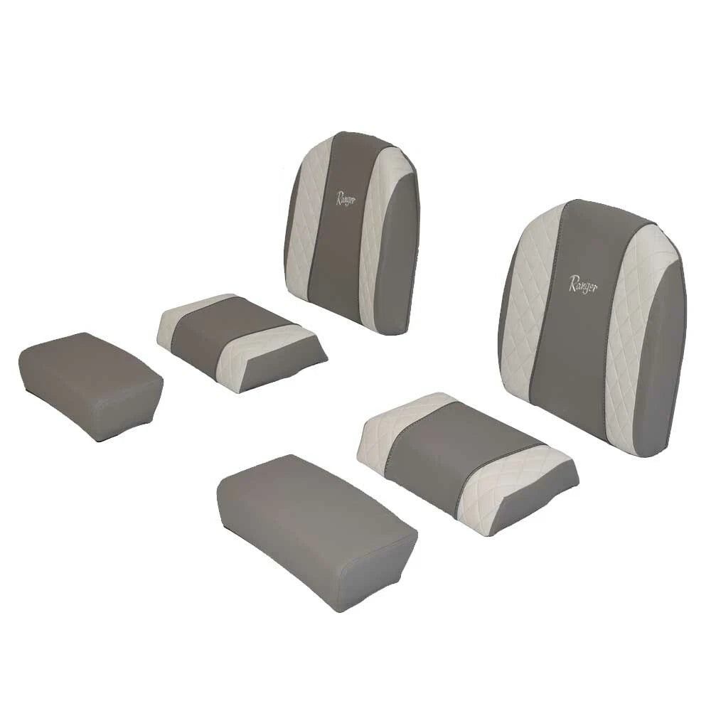 Ranger Boat Leaning Post Seat Cushions - Gray 2360 - 2510 - 2660 Bay