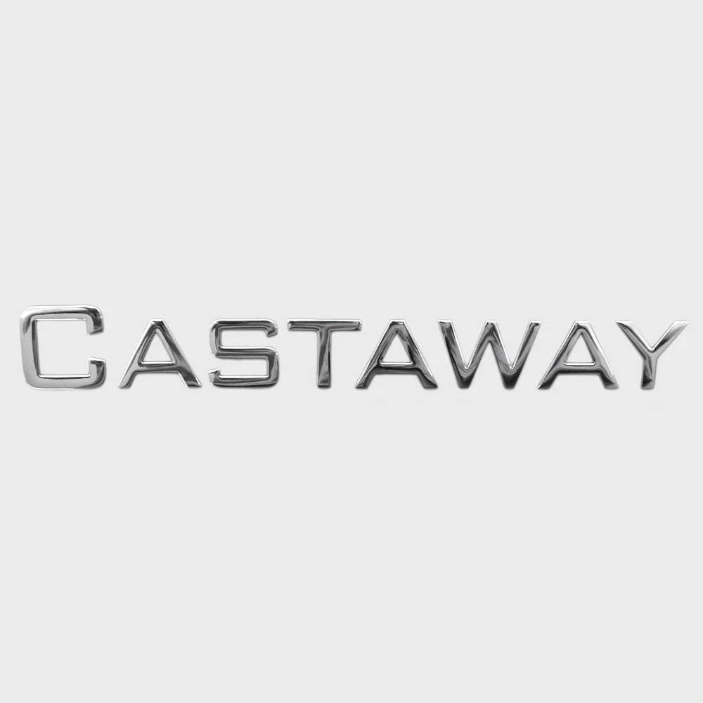 Premier Pontoon Boat Raised Decal KS5041 - Castaway 11 1/2 Inch Silver