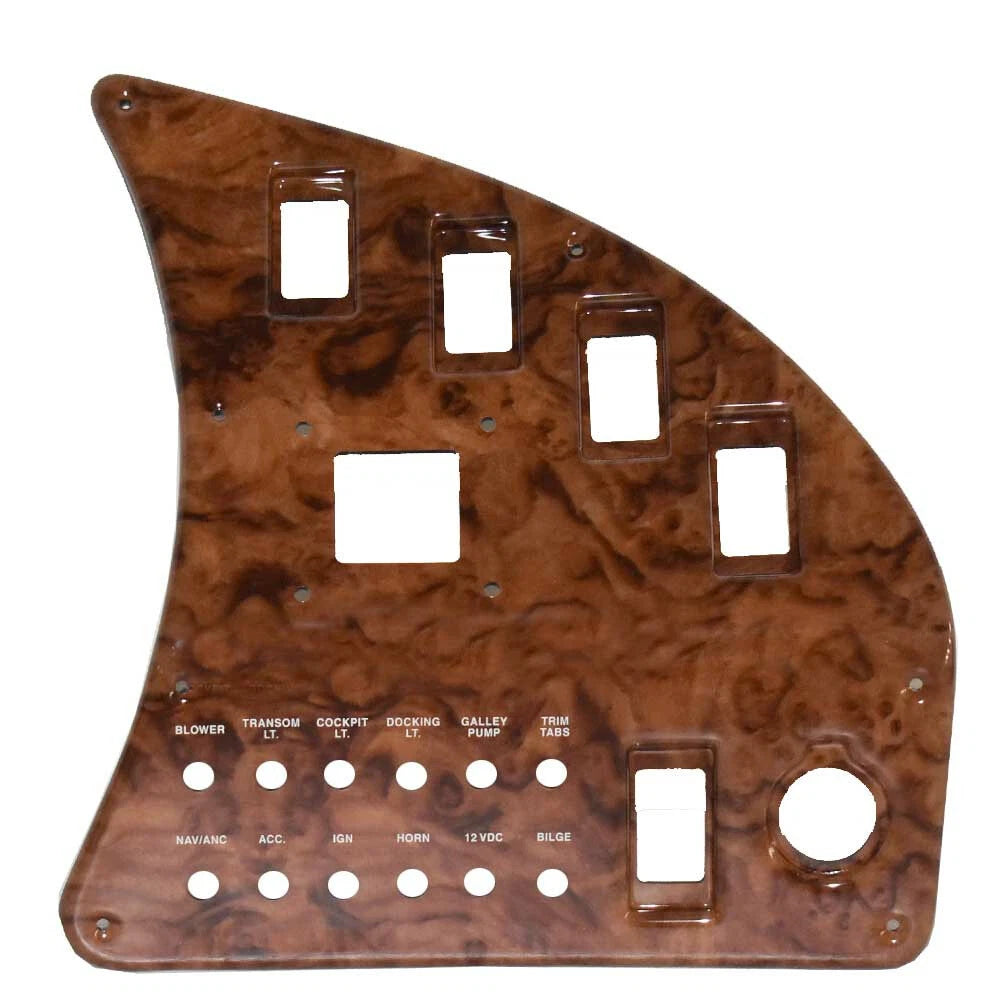 Rinker Boat Blank Switch Panel 61669 - 262 Captiva Woodgrain