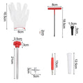 Efficient 22 Piece Tire Valve Tool Kit with Gloves and Instruction Manual