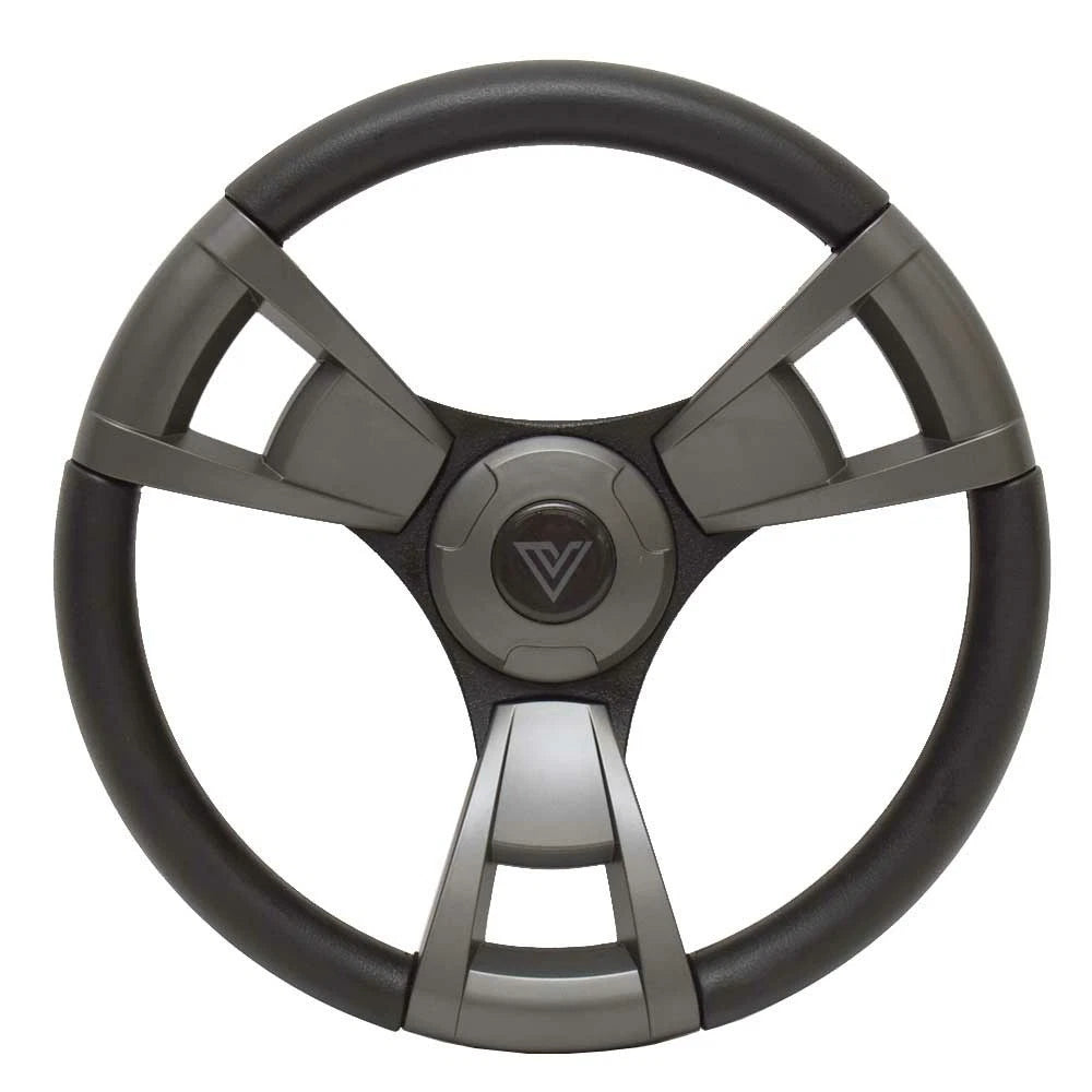 Viaggio Boat Steering Wheel 203058 - Gussi 13 3/4 Inch Gray/Black