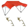 Universal Tractor Umbrella Buggy Top 3 Bow 48" Red Complete with Fender Mounts