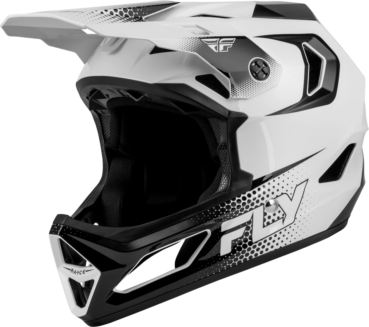 Fly Racing Rayce Sonar Bicycle Helmet Medium Off-Road ATV MX White/Black