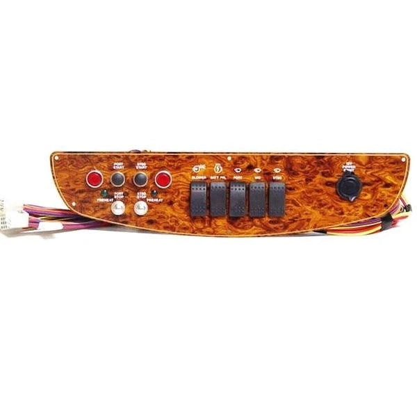 Maxum Boat Switch Panel 1698538 - 19 5/8 X 4 3/4 Inch Woodgrain