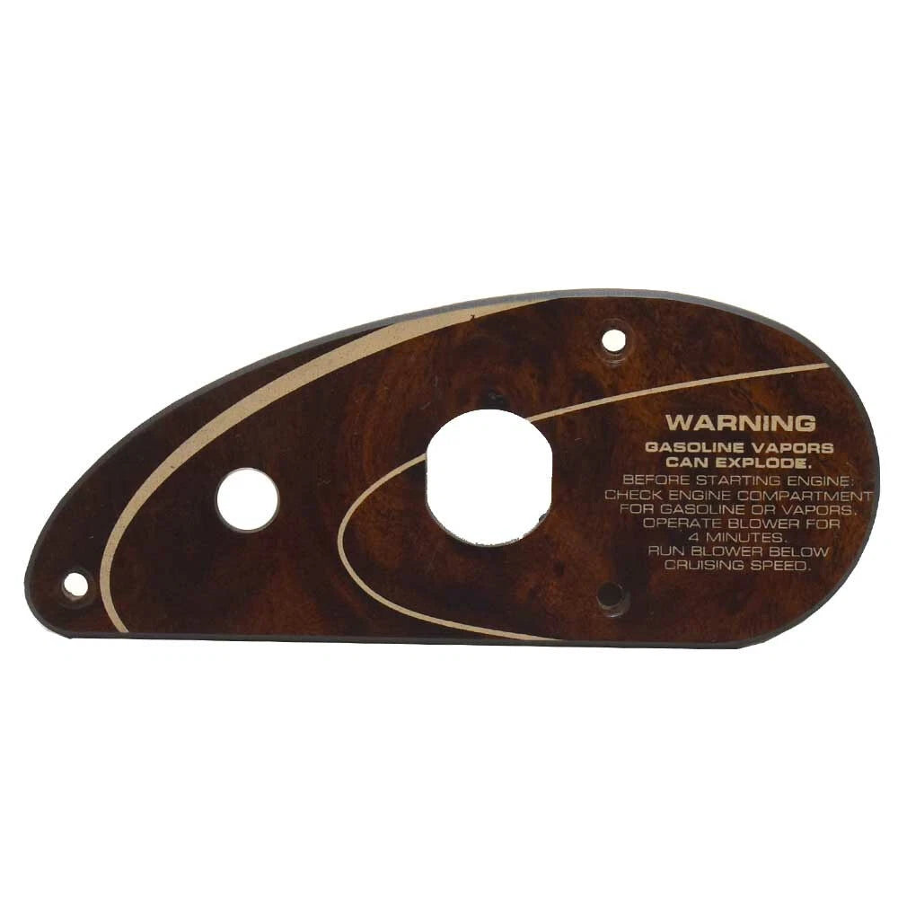 Rinker Boat Blank Ignition Panel 41058 - 192 Captiva Woodgrain