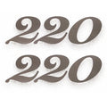 Lowe Boat Decal Stickers - 220 Model Silver (pair)