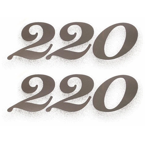 Lowe Boat Decal Stickers - 220 Model Silver (pair)