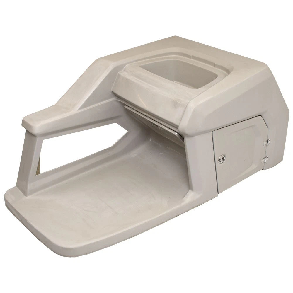 Pontoon Boat Blank Cockpit Side Console - Beige Fiberglass