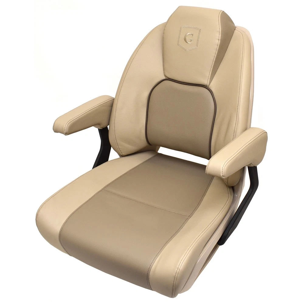 Godfrey Sweetwater Pontoon Boat Helm Seat 485955 - Low Back Beige