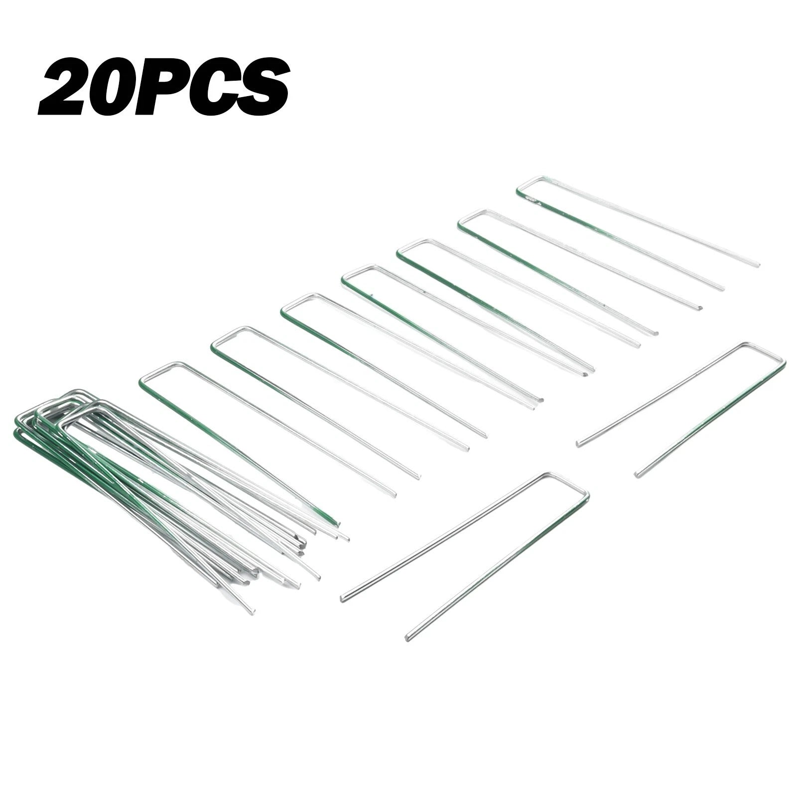 20x Synthetic Artificial Grass Turf U Shape Pins for Fastening Lawn Tent Peg Mat