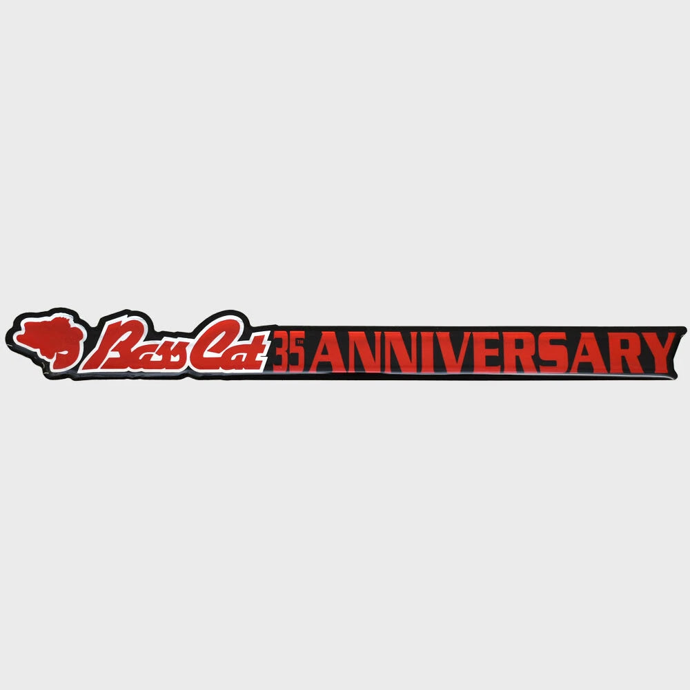 Bass CAT Boat Brand Decal - 35th Anniversary Logo Sticker