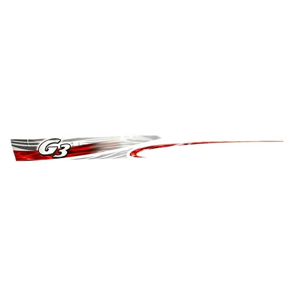 G3 Boat Hull Graphic Decal 73405210 - Mod-V Red Silver Sticker (STBD)