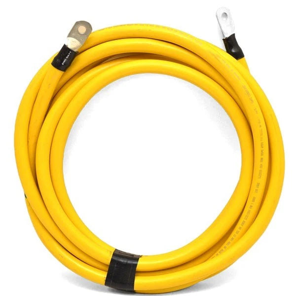 Boat Yellow Battery Cable - 15 Foot 6 Inch 2/0 AWG