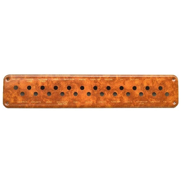 Rinker Boat Switch Panel Blank 206678D - 280 Woodgrain 16 X 3 Inch