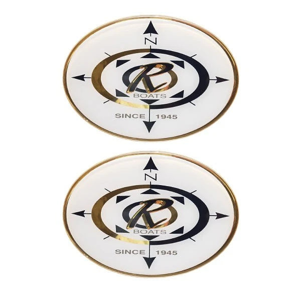 Rinker Boat Raised Logo Decal 6870-01 - Since 1945 Compass (pair)