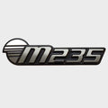 Malibu Boat Raised Decal 5992905 - M235 Black Metallic Silver 9 Inch