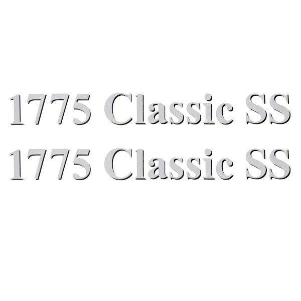 Lund Boat 1775 Classic SS Decal Sticker - Gray 15 1/4 Inch (pair)