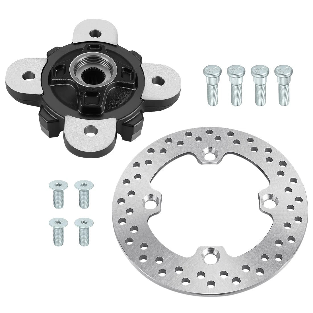 Front Wheel Hub Brake Rotor with Studs Kit for Polaris Ranger 900 Crew XP 2013-2019