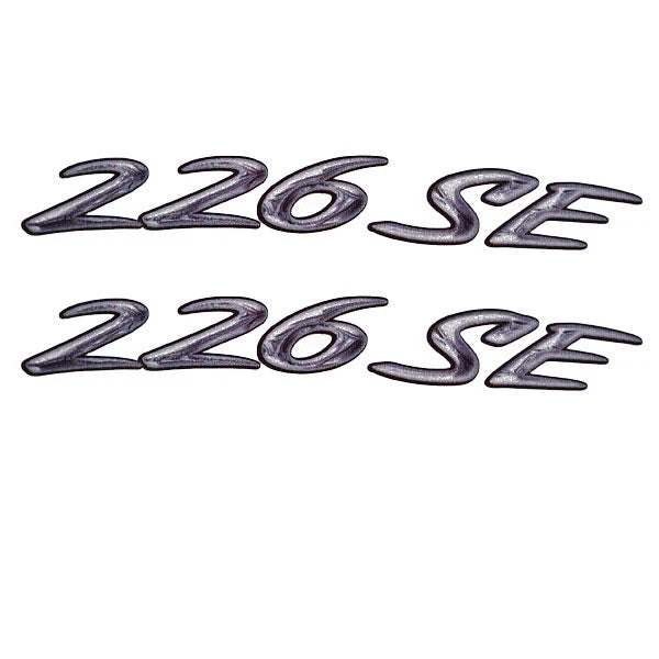 Rinker Boat Brand Decal - 226 SE Gray - White Stickers (pair)