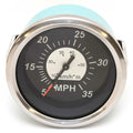 Teleflex Boat Speedometer Gauge 67283F - 3 Inch Black Silver 35 MPH