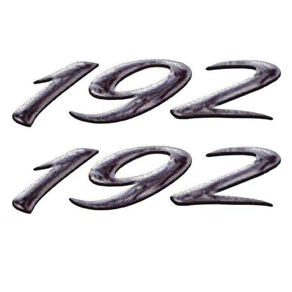 Rinker Boat Brand Decal - 192 Model Gray Stickers (pair)