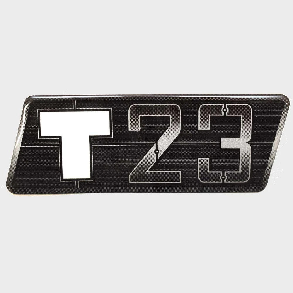 Axis Boat Raised Decal 5974650 - T23 Black Silver 5 1/2 X 2 Inch