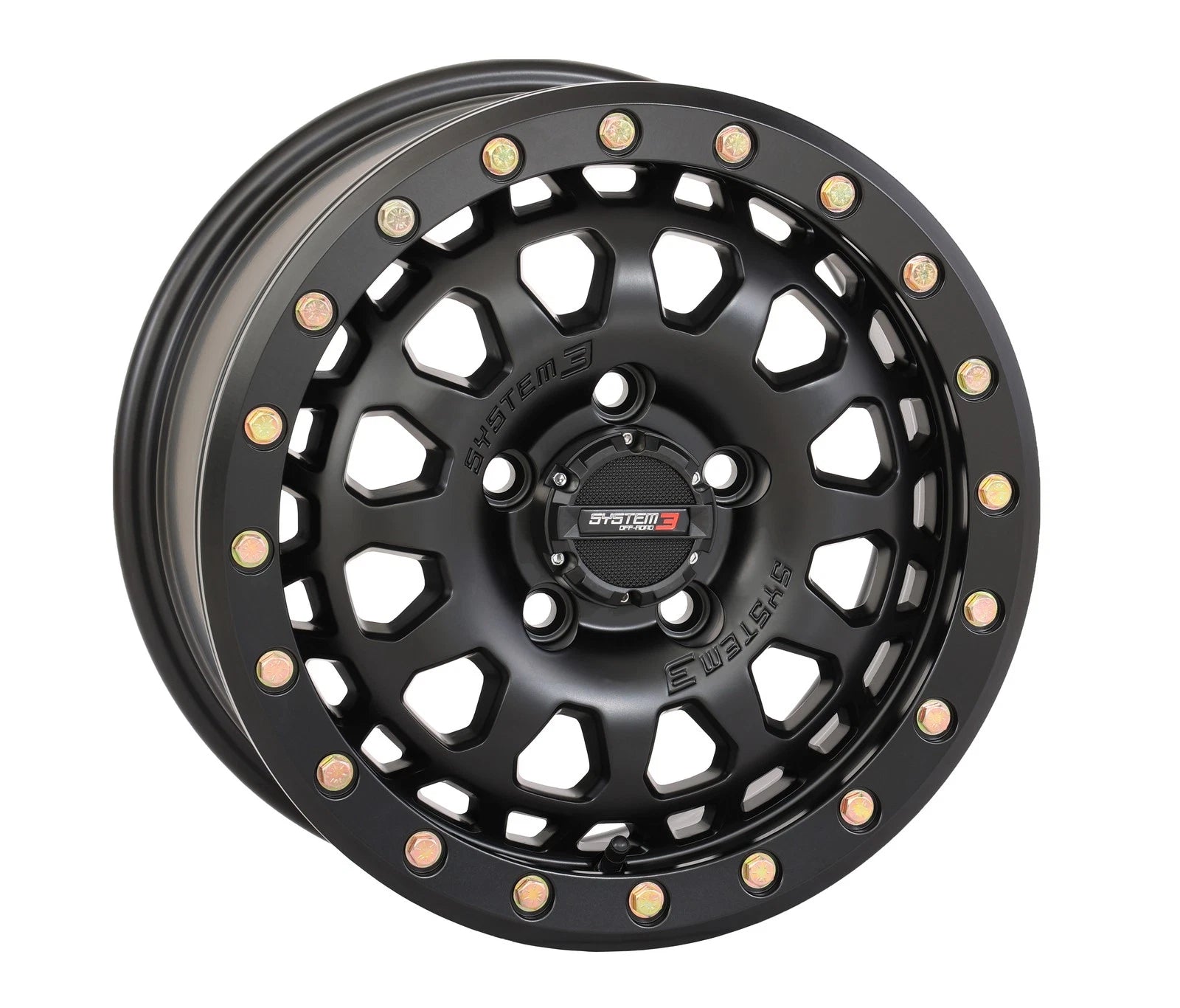 SYSTEM 3 Sb6 Bl Wheel 15x7 6+1 +50mm Offset Matte Black for Polaris RZR