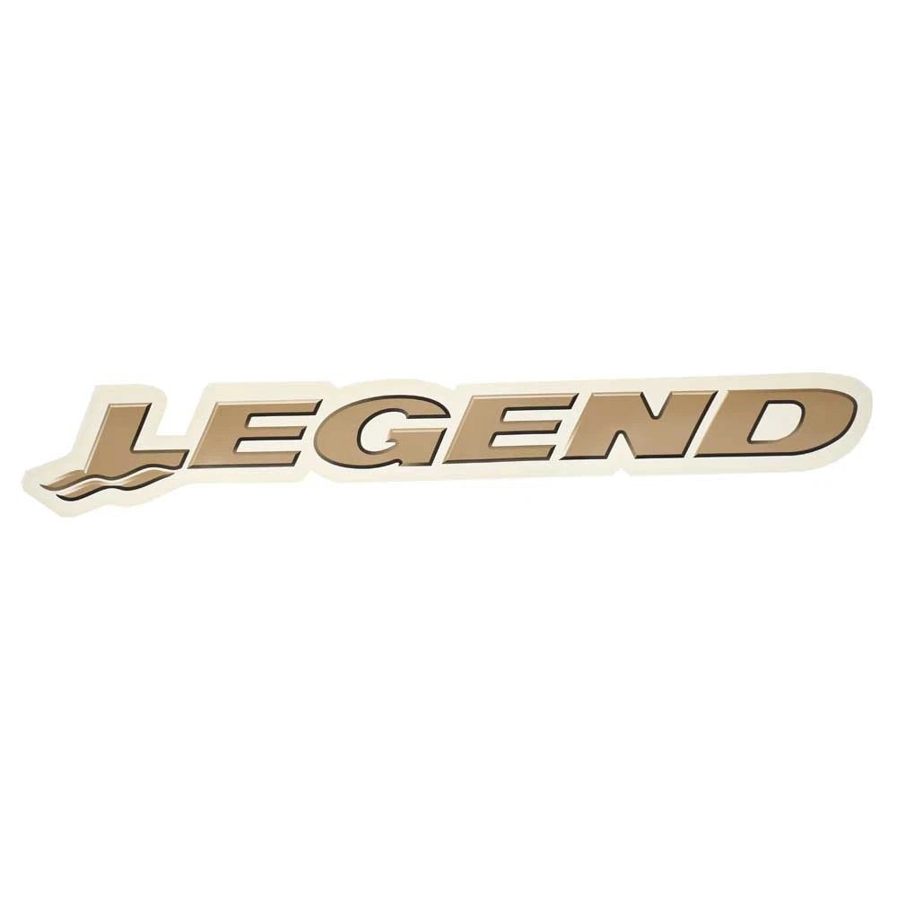 Legend Boat Logo Decal - White Bronze Sticker