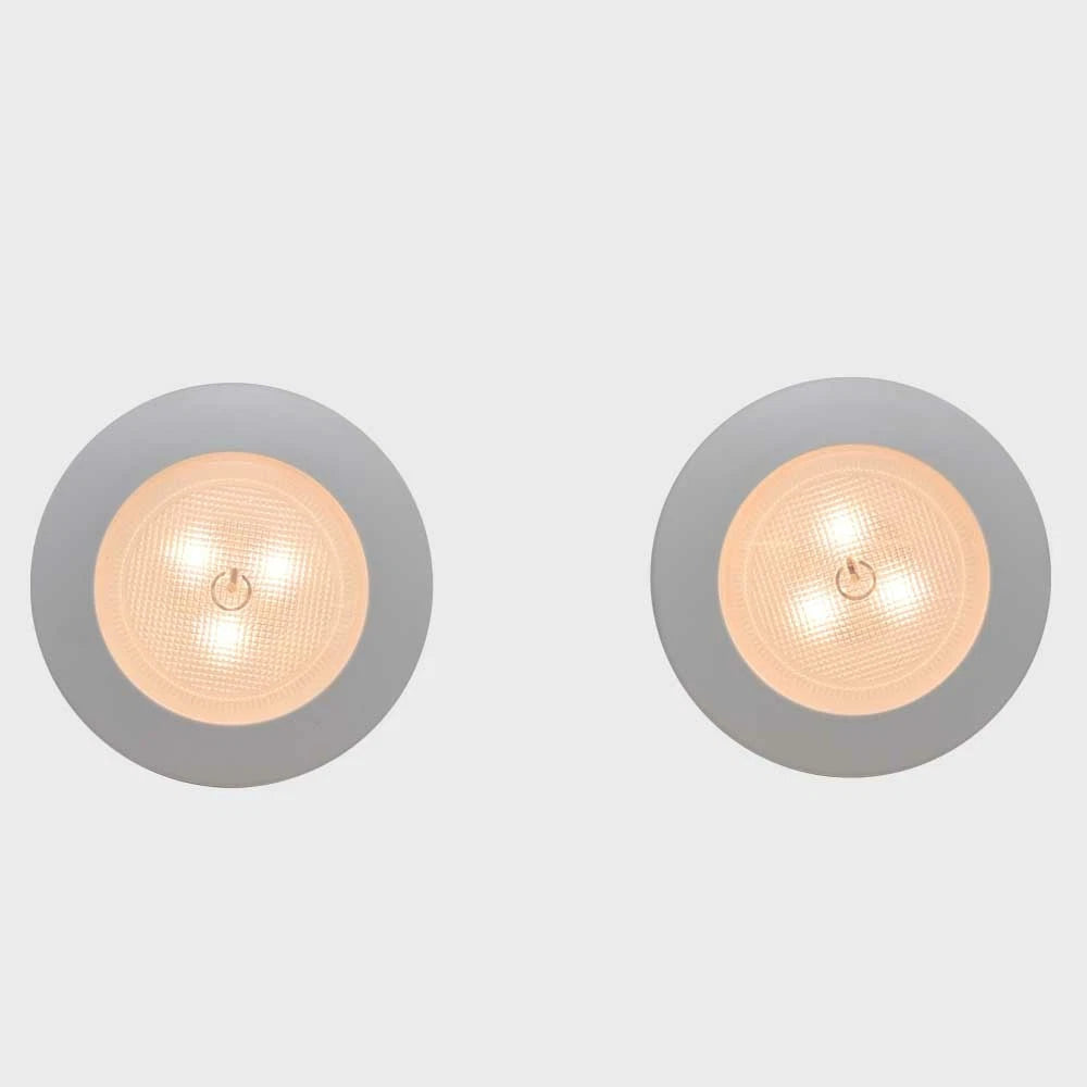 EcoLight Boat LED Tap Light BO1192-WHG-03L F2-E - 2-Pack Dimmable