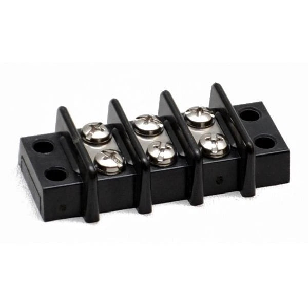 Boat Screw Terminal Block - 2x3 Position Plated Brass
