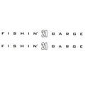 Tracker Boat Brand Decal Stickers - Fishin 21 Barge (pair)