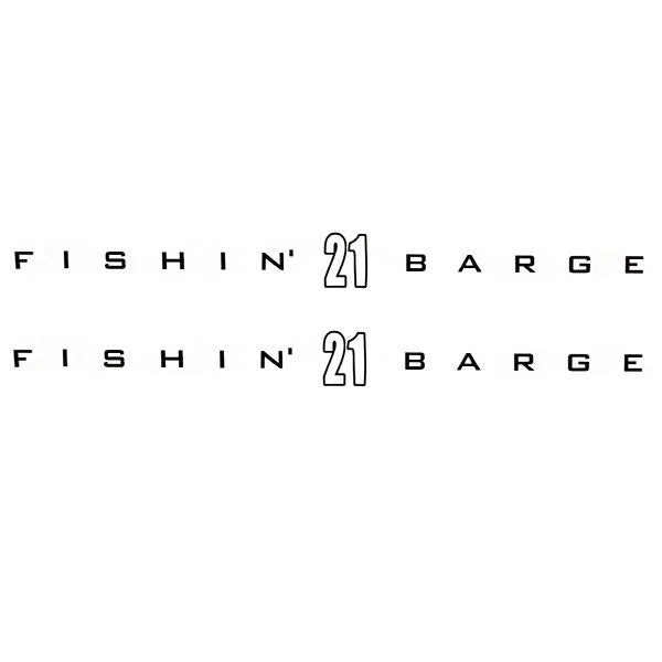 Tracker Boat Brand Decal Stickers - Fishin 21 Barge (pair)