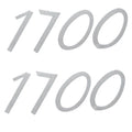 Lund Boat 1700 Decal - Silver Stickers (pair)