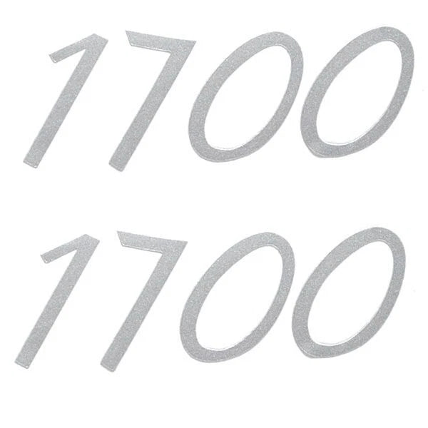 Lund Boat 1700 Decal - Silver Stickers (pair)