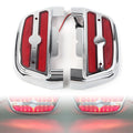 LED Light Footboard Floorboard Cover for Harley Touring Road King Dyna Red