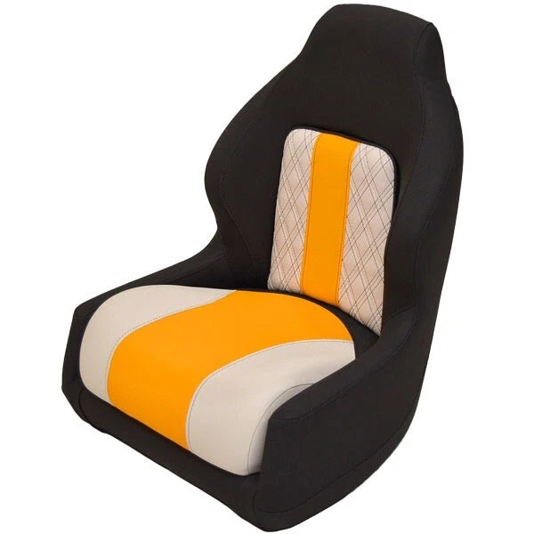 Glastron Boat Helm Seat 048-1994 - Veada Black Orange Bucket Chair