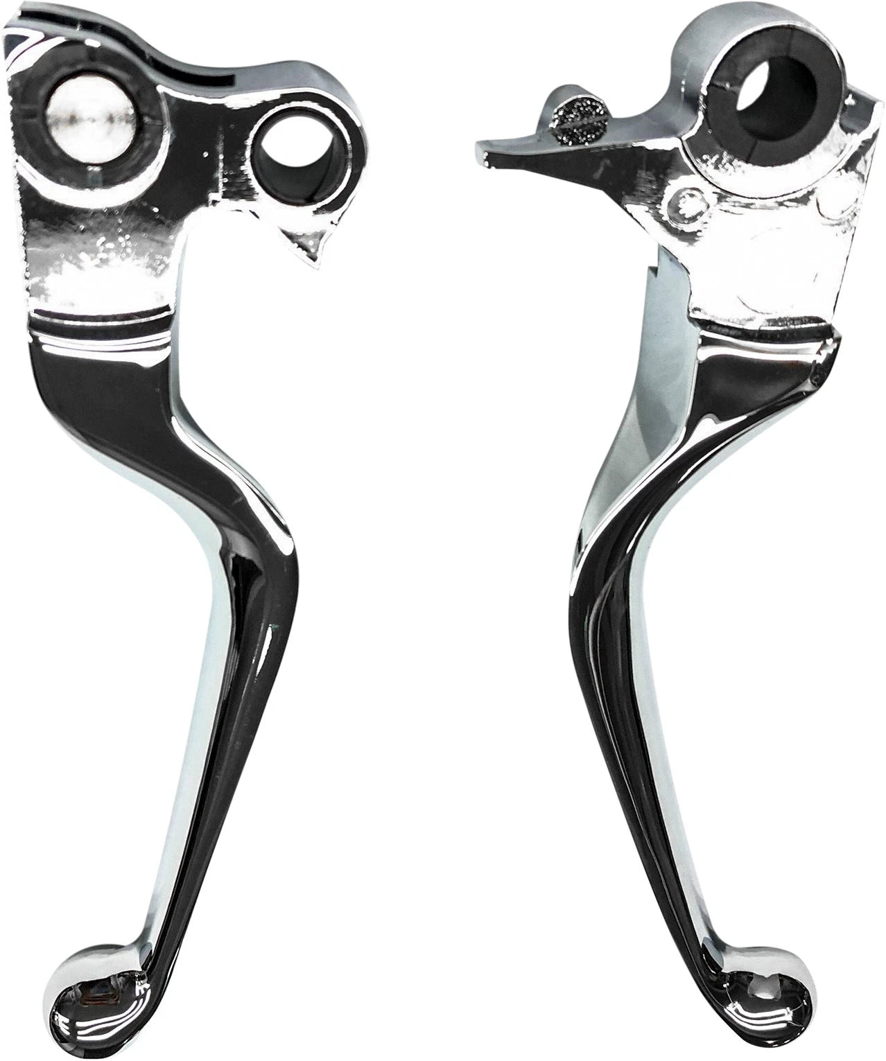 HardDrive Chrome Brake & Clutch Lever Set for Harley Davidson FLD & FLHR